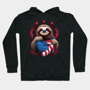 Patriotic Sloth Hoodie